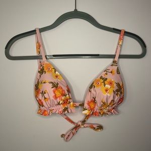 PERFECT condition aerie pink floral bikini!!!! Super amazing material